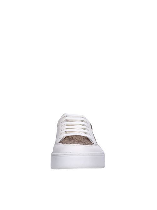 Sneakers in pelle ed ecopelle GUESS | FM7UIIELE12MARRONE-BIANCO