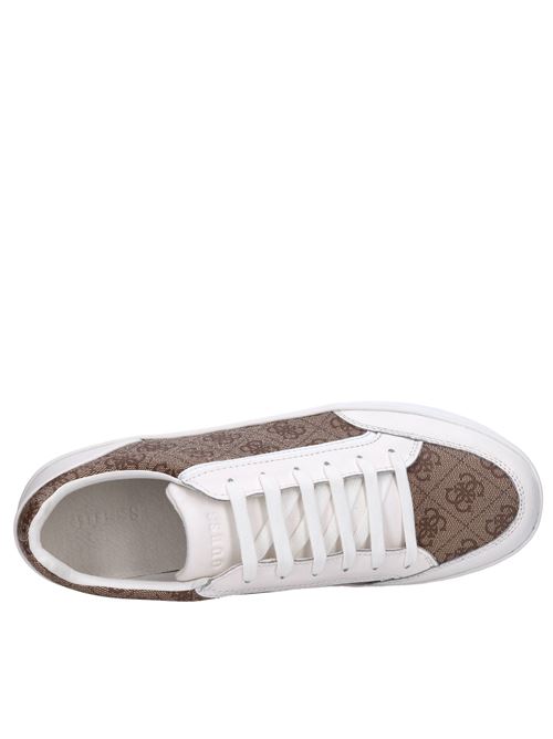 Sneakers in pelle ed ecopelle GUESS | FM7UIIELE12MARRONE-BIANCO
