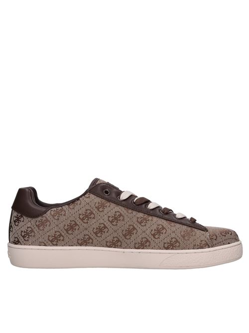 Faux leather and fabric sneakers GUESS | FMJNOLFAB12MARRONE
