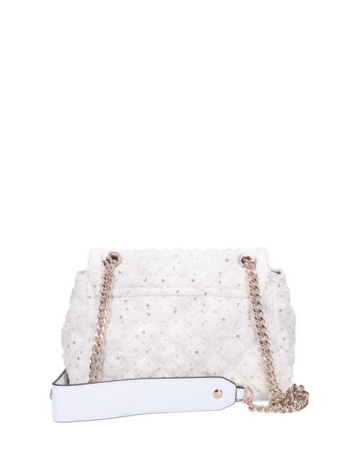 Borsa in tessuto ed ecopelle GUESS | HWQD923621AVORIO