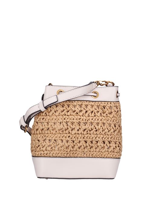 Borsa in ecopelle e rafia GUESS | HWWB869604PIETRA