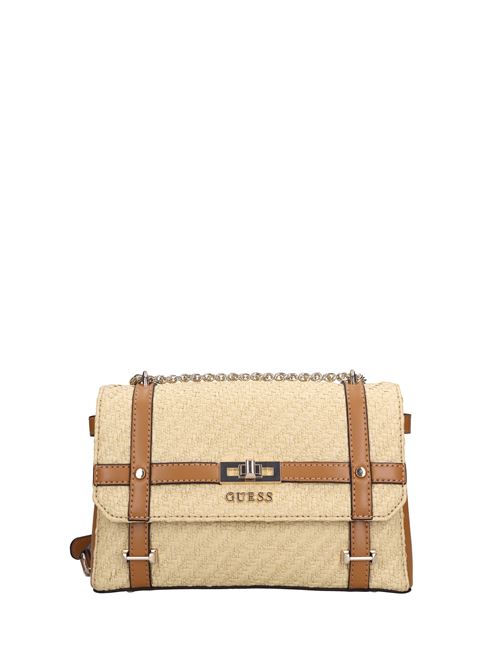 Borsa in tessuto ed ecopelle GUESS | HWWG886221NATURAL-COGNAC