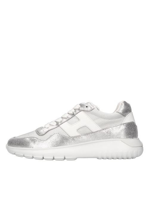 Multi-material sneakers HOGAN | HXW3710AP31R0351ARGENTO-BIANCO