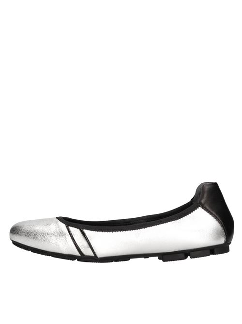 Ballerine in pelle e tessuto HOGAN | HXW5110CP80N9F0ZHCARGENTO-NERO
