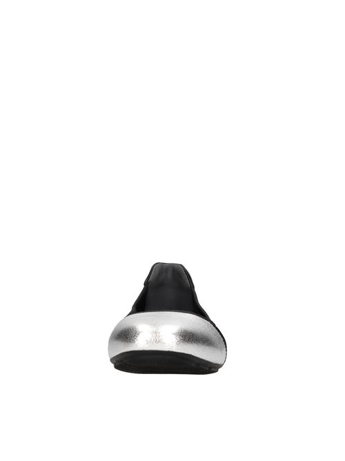 Ballerine in pelle e tessuto HOGAN | HXW5110CP80N9F0ZHCARGENTO-NERO