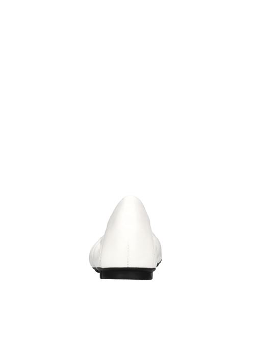 Leather and fabric ballet flats HOGAN | HXW5110P80N9I04A3BIANCO