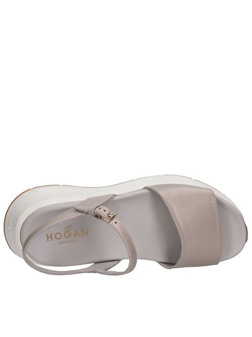 Leather sandals HOGAN | HXW5980EB50KY3M024BEIGE