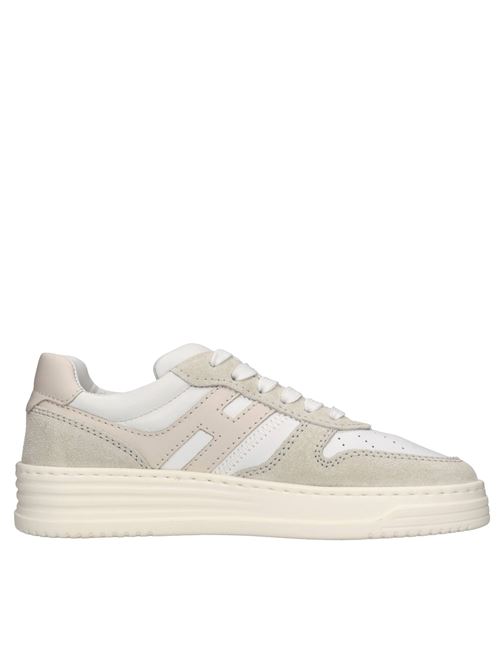 Leather sneakers HOGAN | HXW6300EU50ODZ0ZS5BIANCO-BEIGE-ROSA