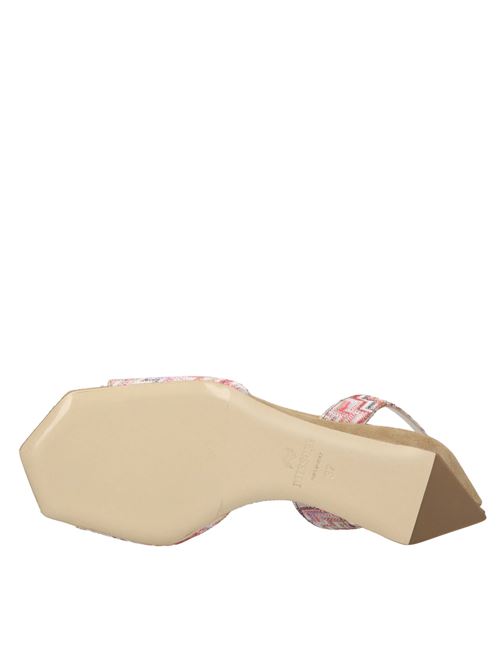 Zigzag leather and fabric wedges MISSONI | M20_004BEIGE-MULTICOLOR