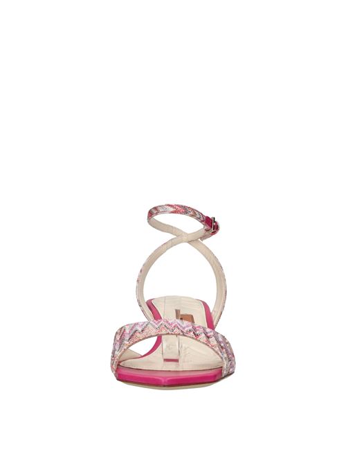 Zigzag leather and fabric wedges MISSONI | M20_006VIOLA-MULTICOLOR