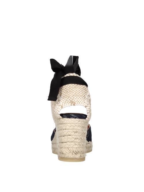 Zigzag fabric and leather wedges MISSONI | M25_003BLU