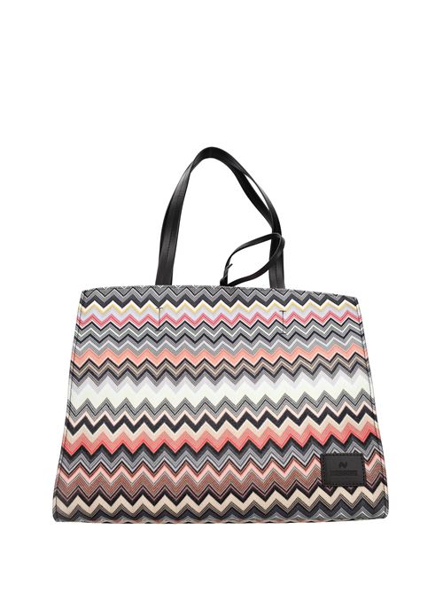 Zigzag fabric and leather bag MISSONI | MI10015ANERO