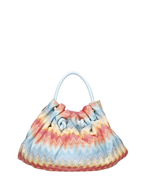 Zigzag fabric and leather bag MISSONI | MI10020ICELESTE