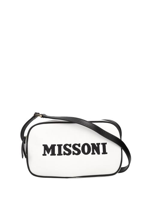 Leather bag with logo MISSONI | MI10030ABIANCO
