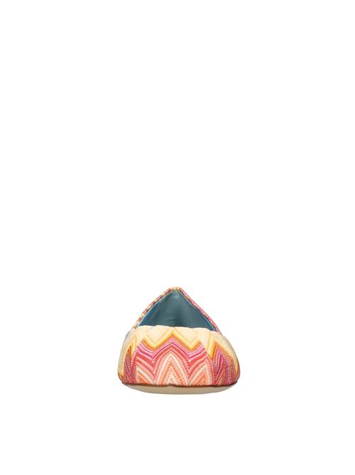 Ballerine in tessuto zig zag e pelle MISSONI | MIS171252MULTICOLOR