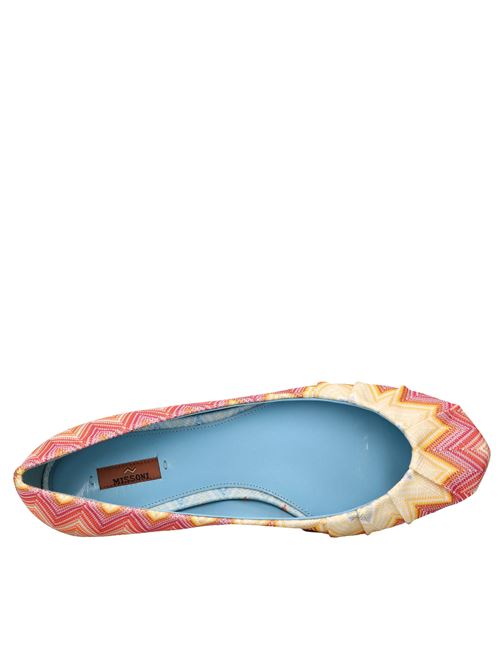 Ballerine in tessuto zig zag e pelle MISSONI | MIS171252MULTICOLOR