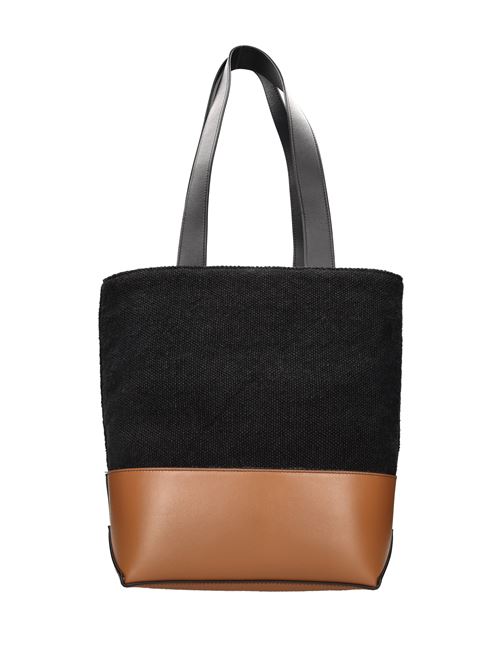Borsa in pelle e tessuto N°21 | EBP0853VTC0NERO