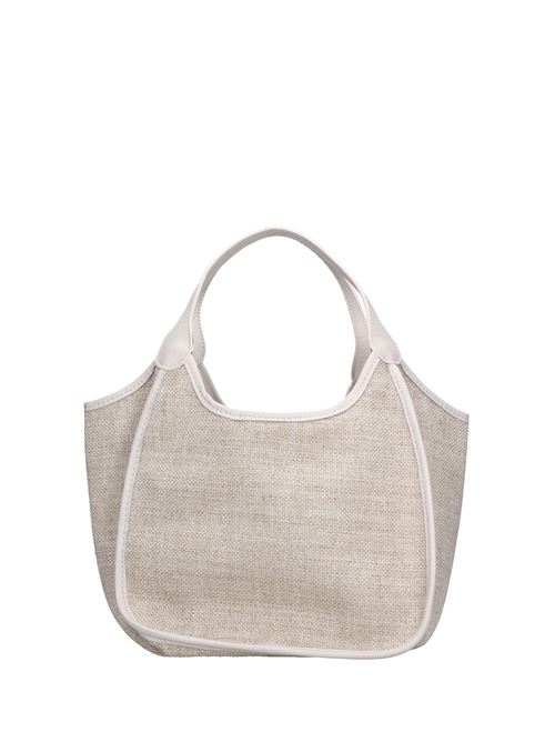 Borsa in pelle e tessuto NANNINI | 241002GESSO