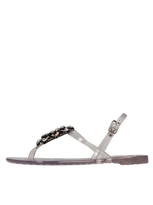 Sandali flat modello NUNZIA in plexi trasparente NANUMEA | NUNZIATRASPARENTE