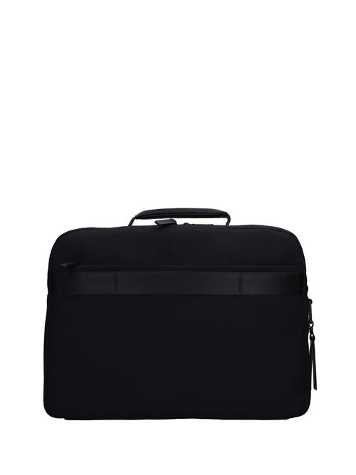 Borsa in pelle e tessuto NAVA | MM030NRNERO