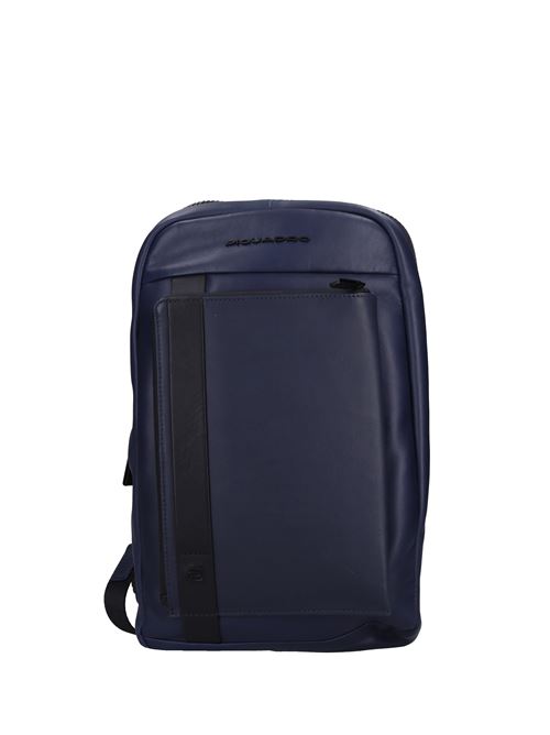 Zaino monospalla in pelle PIQUADRO | CA6205S130BLU