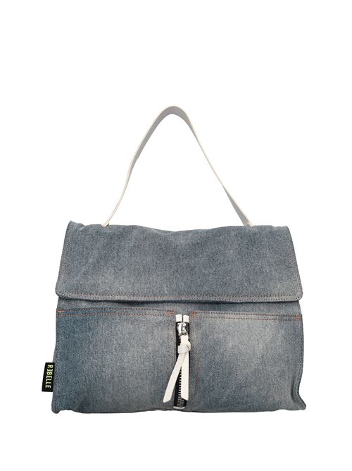 Borsa in tessuto REBELLE | REB0176DENIM-BIANCO
