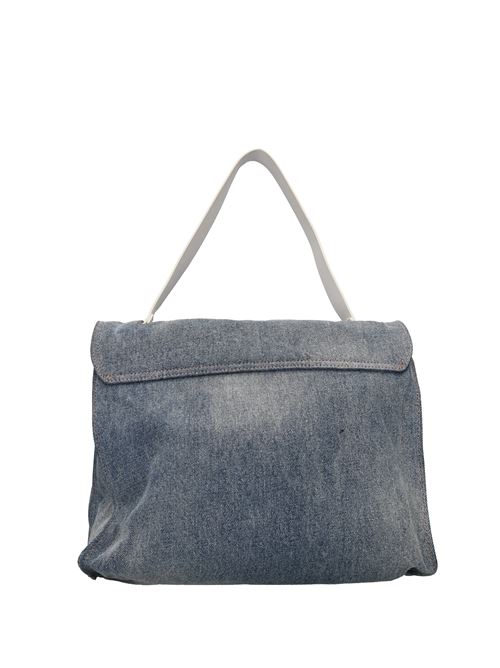 Borsa in tessuto REBELLE | REB0176DENIM-BIANCO