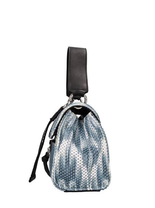 Borsa in tessuto e pelle REBELLE | REB0224AZZURRO