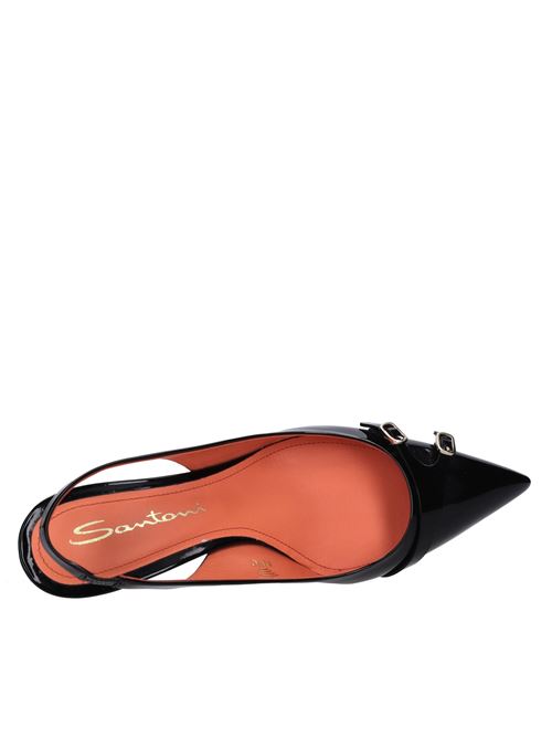 leather slingback pumps SANTONI | WDBQ70266HALBVHDN01NERO