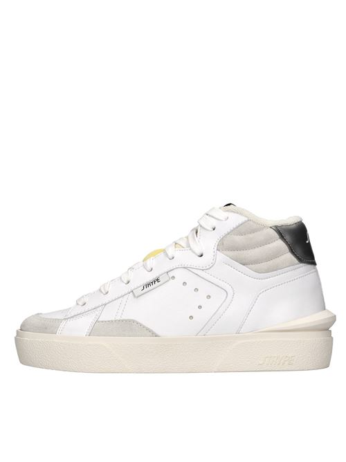 Sneakers in pelle e tessuto STRYPE | ST1501-ARGBIANCO-ARGENTO