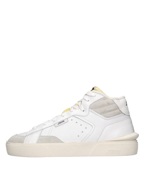 Sneakers in pelle e tessuto STRYPE | ST1501-BIABIANCO