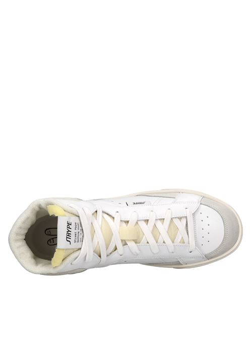 Sneakers in pelle e tessuto STRYPE | ST1501-BIABIANCO