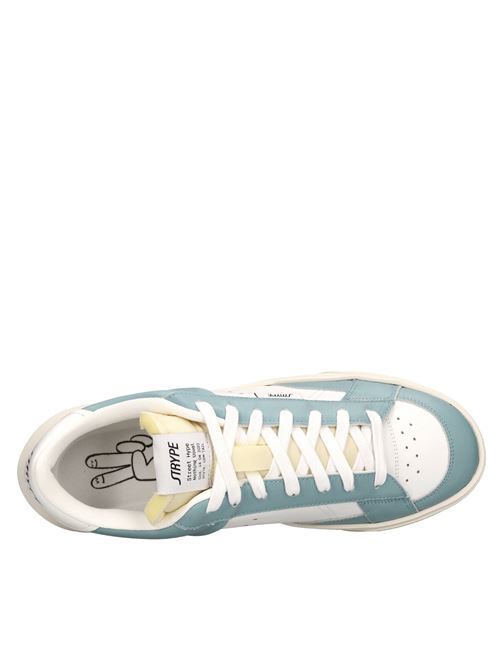 Sneakers in pelle e tessuto STRYPE | ST3007BIANCO-AZZURRO