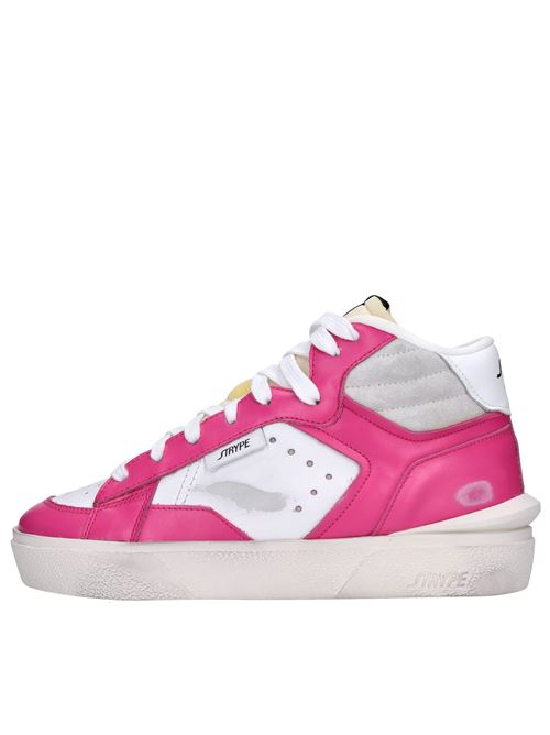 Sneakers in pelle e tessuto STRYPE | ST3504BIANCO-FUXIA