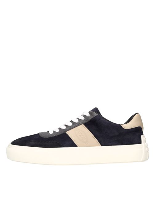 Sneakers in pelle e camoscio TOD'S | XXM03E0GC50PW8BX58BLU-BEIGE