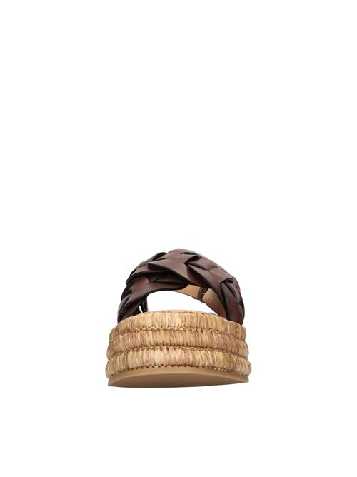 Sandali in pelle TOD'S | XXW72K0GS70MIDS202MOGANO
