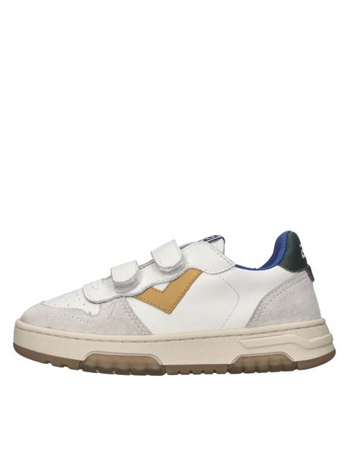 Sneakers in pelle e camoscio 2B12 | BABYHYPER-M018BIANCO-GIALLO-VERDE