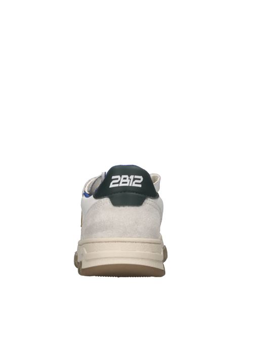 Sneakers in pelle e camoscio 2B12 | BABYHYPER-M018BIANCO-GIALLO-VERDE