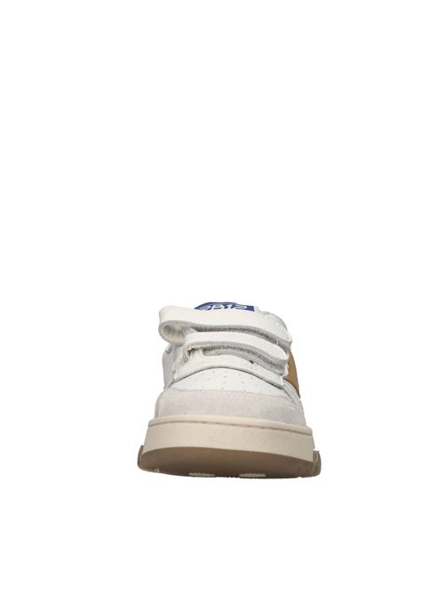 Sneakers in pelle e camoscio 2B12 | BABYHYPER-M018BIANCO-GIALLO-VERDE