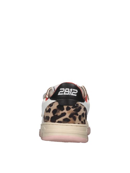 Sneakers in pelle e camoscio 2B12 | BABYHYPER-W014BIANCO-ORO.NERO-ZEBRA