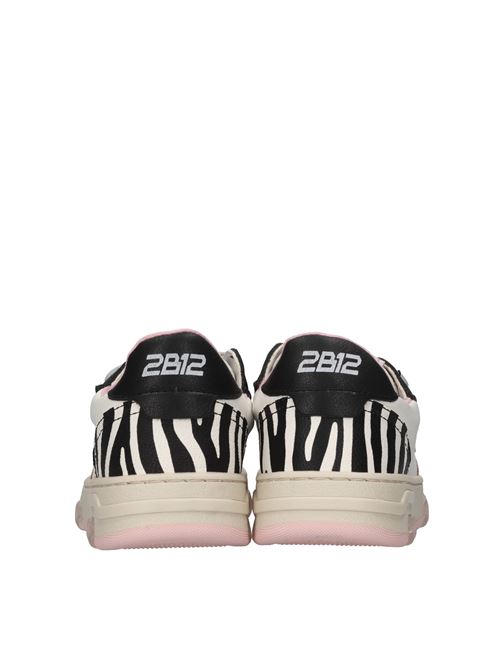 Sneakers in pelle 2B12 | BABYHYPER-WV015BIANCO-ROSA-ARGENTO-NERO-ZEBRA