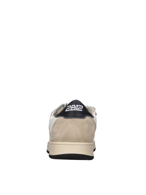 Sneakers in pelle 2B12 | BABYPLAY-M100BIANCO-MARRONE-BLU