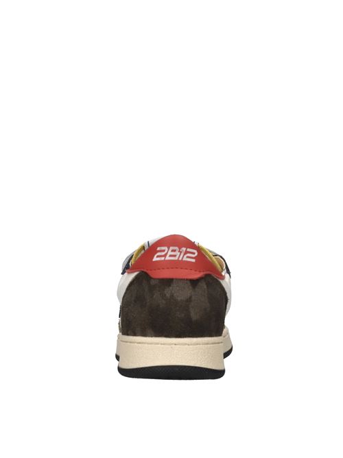 Sneakers in pelle 2B12 | BABYPLAY-M105BIANCO-VERDE-BLU-ROSSO