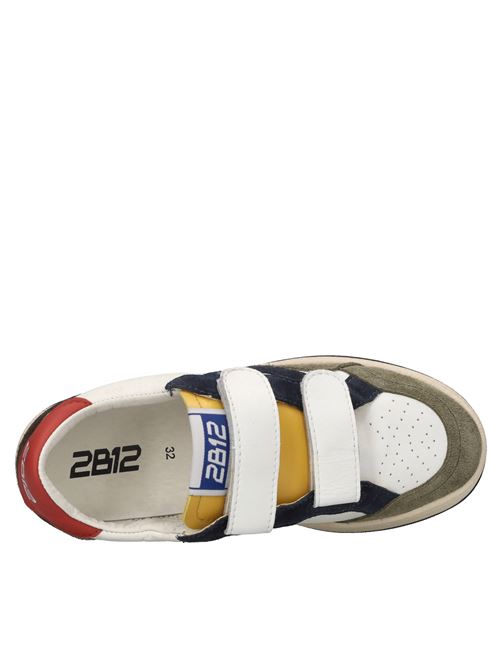 Sneakers in pelle 2B12 | BABYPLAY-M105BIANCO-VERDE-BLU-ROSSO