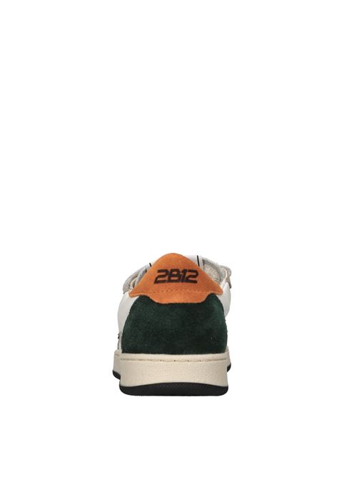 Sneakers in pelle 2B12 | BABYPLAY-M91BIANCO-VERDE-ARANCIO