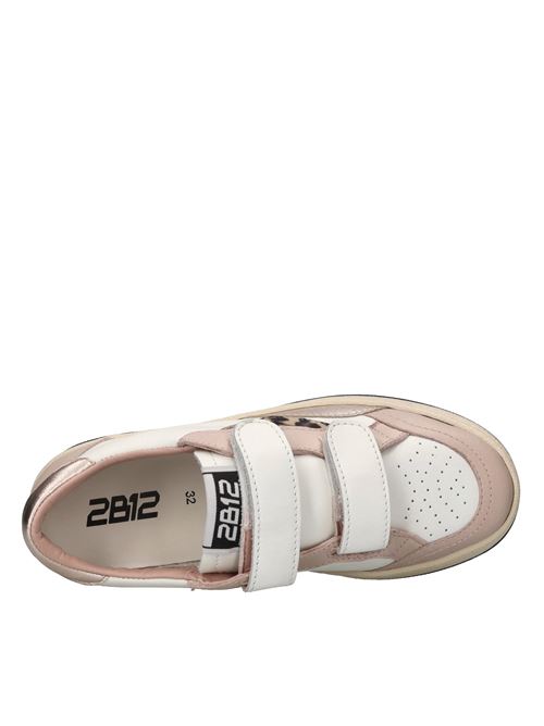 Sneakers in pelle 2B12 | BABYPLAY-W103BIANCO-ROSA