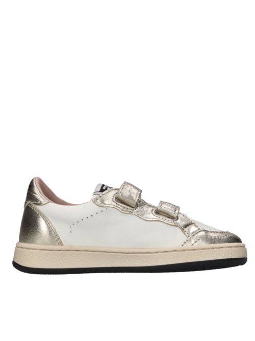 Sneakers in pelle 2B12 | BABYPLAY-W104BIANCO-PLATINO-LEOPARDATO