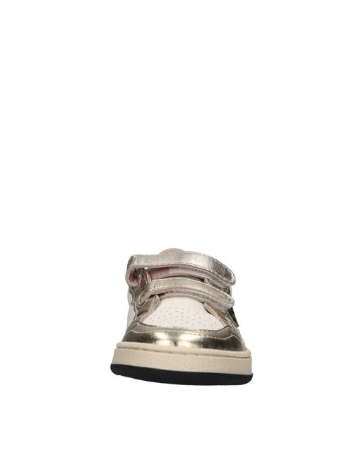 Sneakers in pelle 2B12 | BABYPLAY-W104BIANCO-PLATINO-LEOPARDATO