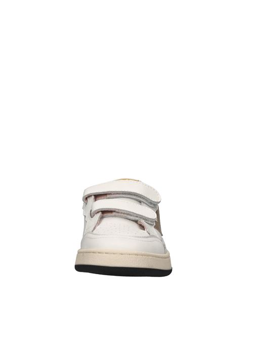 Sneakers in pelle e glitter 2B12 | BABYPLAY-W107BIANCO-ORO