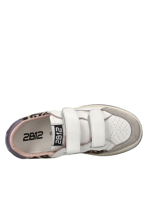 Sneakers in pelle 2B12 | BABYPLAY-W95BIANCO-LEOPARDATO-LAVANDA-ARGE
